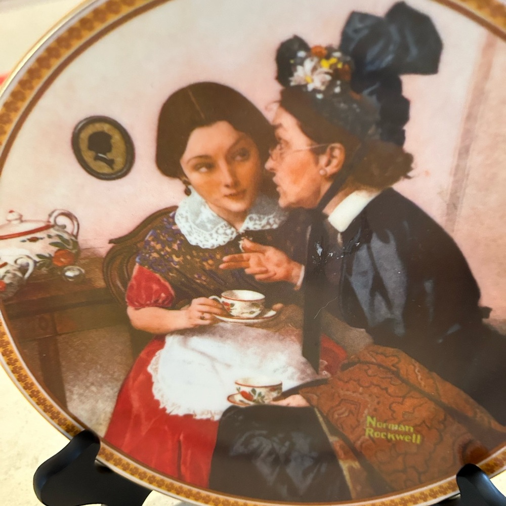 Norman Rockwell plate.